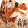 1 Random Color Stuffed Dinosaur Dog Sounding Toy; Dog Training Toy; dog chew toy - 9.84 inch - Brown