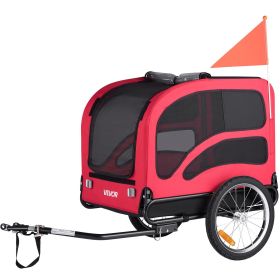 Dog Bike Trailer, Supports up to 100 lbs, Pet Cart Bicycle Carrier for Small & Large Dogs, Easy Folding Frame with Quick Release Wheel