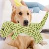 1 Random Color Stuffed Dinosaur Dog Sounding Toy; Dog Training Toy; dog chew toy - 9.84 inch - Orange