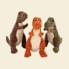 1 Random Color Stuffed Dinosaur Dog Sounding Toy; Dog Training Toy; dog chew toy - 9.84 inch - Brown