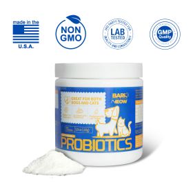 Bark And Meow Probiotics For Dogs & Cats  7 Tailored Strains  Prebiotics, Pumpkin & Carrot  5 Billion CFU Scoop Human-Grade Non-GMO, Vet-Approved (Option: Pieces2)