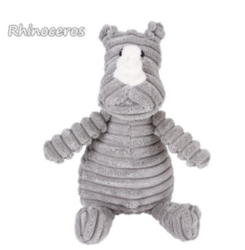 Vocal Animal Plush for Pet Dog Molar Teeth Cleaning Training (Option: Rhino)